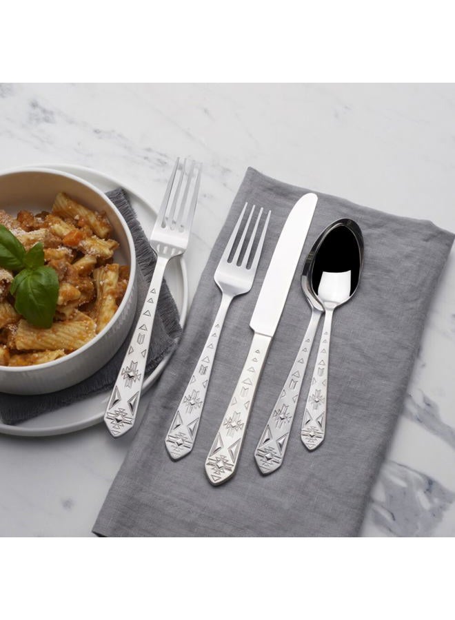 Towle Everyday Pueblo Flatware Service for 8, 42 Piece Set, 18/0 Stainless Steel, Silverware Set - Image 5