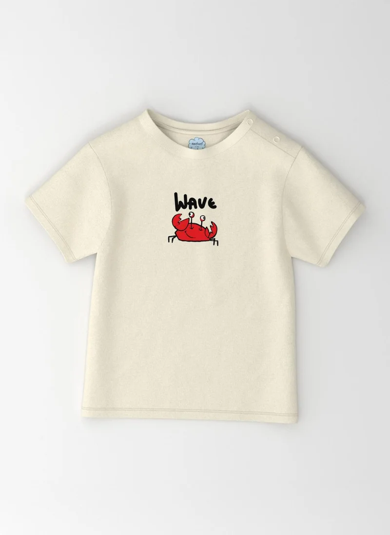 نوتيناتي Nautinati Boys' Cotton Beach Theme Oversized T-shirt
