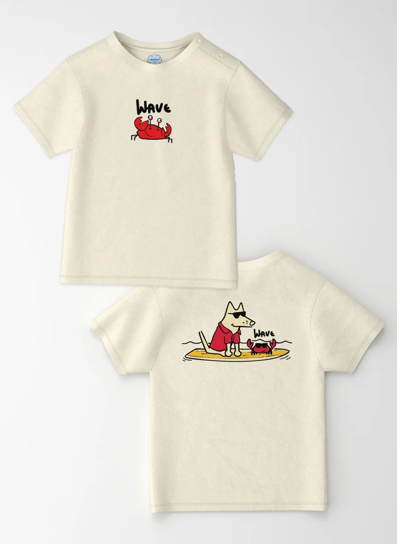 نوتيناتي Nautinati Boys' Cotton Beach Theme Oversized T-shirt