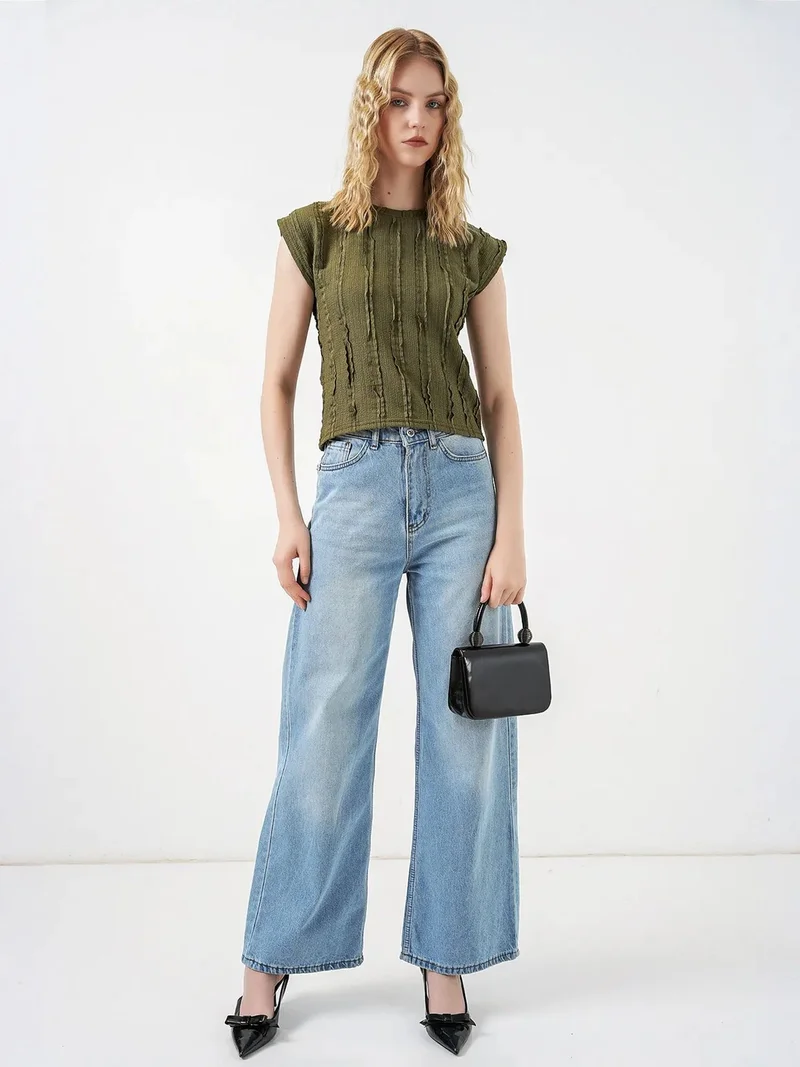 بيغ دارت BDART Textured Ribbed Pull-On Blouse