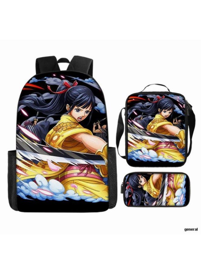 عام أحدث نموذج عالمي من الكرتون طباعة ثلاثة قطعة حقيبة مجموعة ( الطلاب ، الأطفال ، الأصدقاء ، نزهة ، تسلق الجبال ، الخ . ) - Image 1