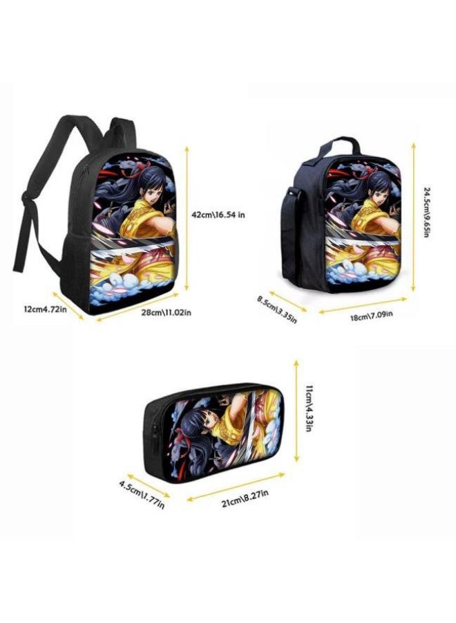 عام أحدث نموذج عالمي من الكرتون طباعة ثلاثة قطعة حقيبة مجموعة ( الطلاب ، الأطفال ، الأصدقاء ، نزهة ، تسلق الجبال ، الخ . ) - Image 2