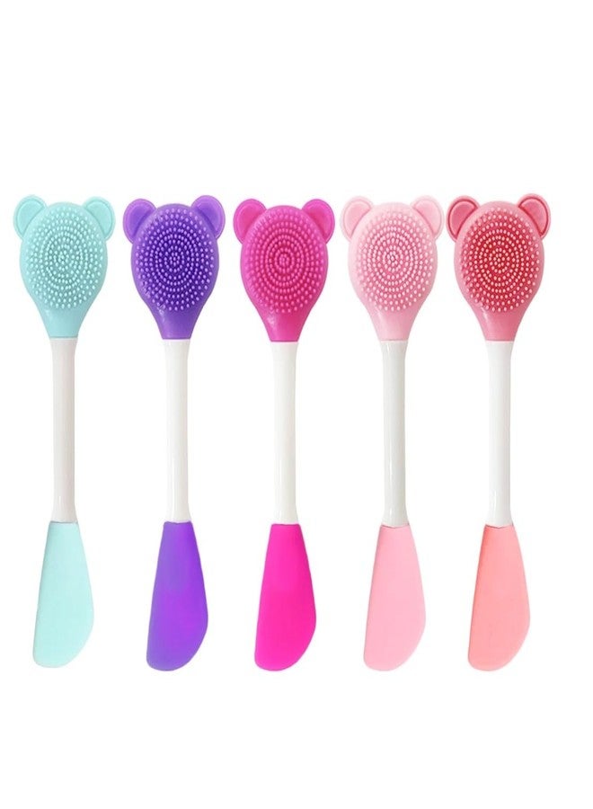 MESKIN Dual-Sided Silicone Face Scrubber & Mask Applicator - Gentle Manual Cleanser for Smooth and Radiant Skin - Must-Have Facial Care Tool (Multicolor, Pack of 1) - Image 1