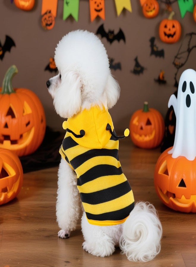 cnomg Pet Bee Halloween Costume Dog Bee Costume Outfit Hoodies Cat Clothes Dog Kitten Puppy Pet Apparel - Image 3