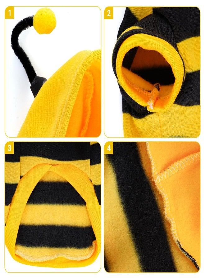 cnomg Pet Bee Halloween Costume Dog Bee Costume Outfit Hoodies Cat Clothes Dog Kitten Puppy Pet Apparel - Image 5