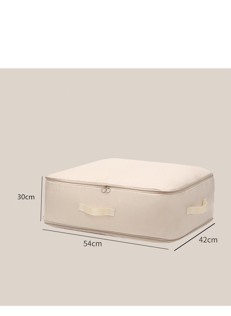Golden 3 Pcs Ultra Space Saving Self Compression Organizer,Compression Bags,Duvet Storage Bags with Zips,Heavy Duty Moving Bags,Self Compression Organiser for Clothes Blanket Comforters (Beige, M(54 * 42 * 30cm）) - Image 2
