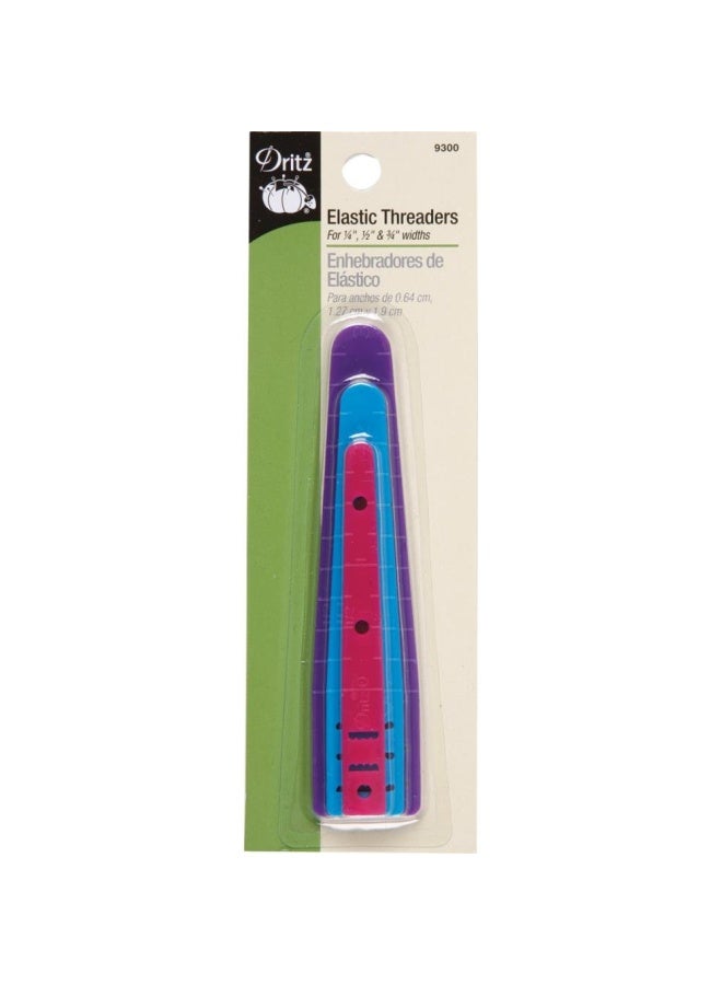 Dritz Elastic Threaders Sizes 1 4 1 2 3 4 3Pc