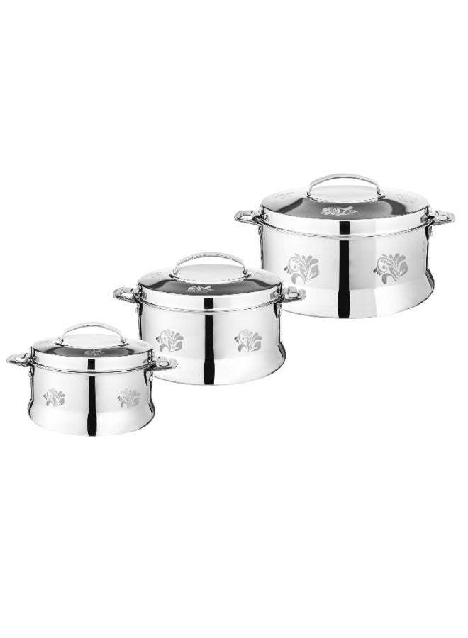 Esteelo Luxury Stainless Steel Food Container Set ✨ 3 Pieces (1L – 2L – 3L) | Elegant Laser Engraving 🥘 - Image 4