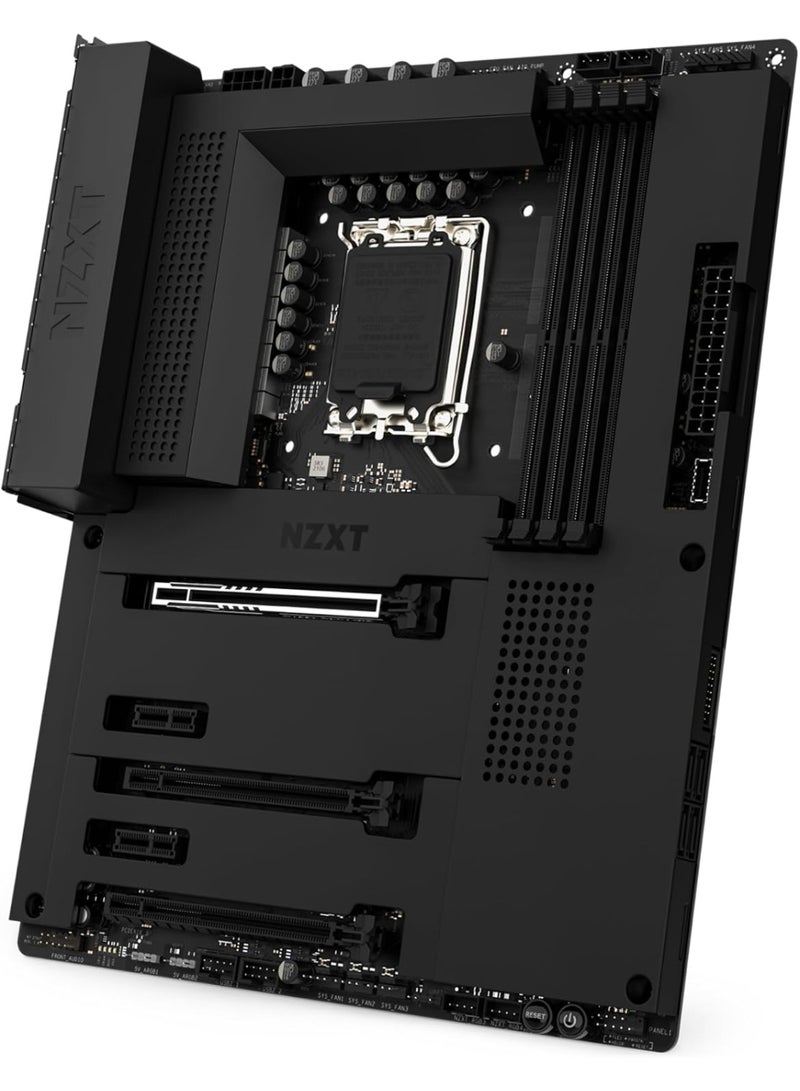 NZXT N7 Z790 LGA 1700 ATX Motherboard, Intel Z790 Chipset, Dual-Channel 4x DDR5 DIMM, 128GB Max Memory, PCIe 5.0 16, Wi-Fi 6E, BT V5.2, HDMIx1, 1x M.2, USB 2.0, USB 3.2 Type-C, Black | N7-Z79XT-B1 - Image 1