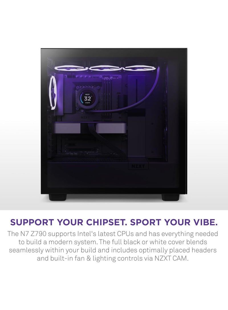NZXT N7 Z790 LGA 1700 ATX Motherboard, Intel Z790 Chipset, Dual-Channel 4x DDR5 DIMM, 128GB Max Memory, PCIe 5.0 16, Wi-Fi 6E, BT V5.2, HDMIx1, 1x M.2, USB 2.0, USB 3.2 Type-C, Black | N7-Z79XT-B1 - Image 3