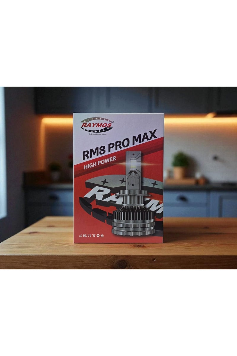 رايموس مصباح أمامي للسيارة LED من Raymos H11 RM8 Pro Max - 75 واط، 15000 لومن، درجة حرارة اللون 6000 كلفن - Image 2