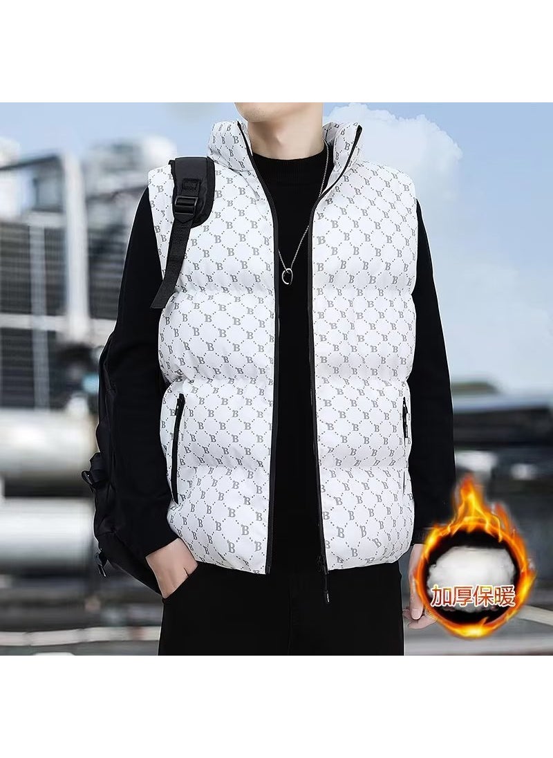 Mens Autumn Winter Vest Stand Collar Casual Fashion White - pzsku/Z96A270CA60DC2E31315DZ/45/_/1734108921/6f27769c-5e91-4211-86bd-d78bdb20362a