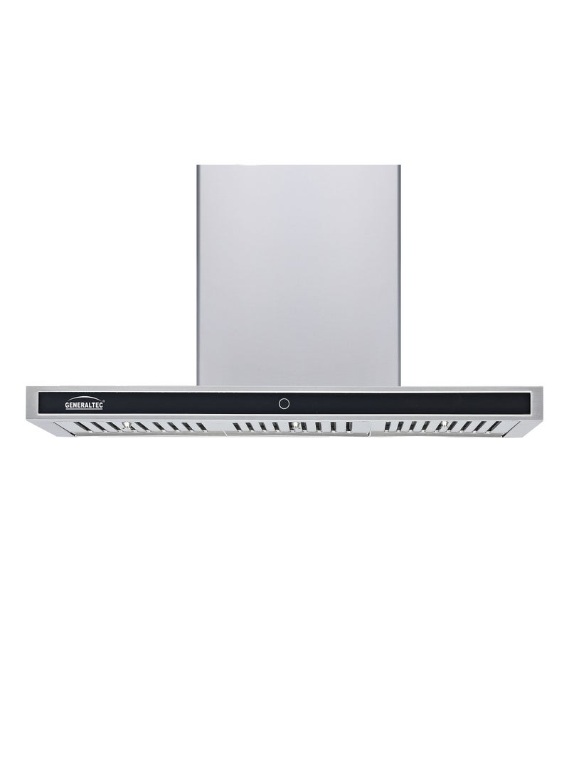 Generaltec 90cm Stainless Steel Kitchen Hood with Touch Control, 2-Layer Baffle Filter, LED Lights, Low Noise Operation, Model-GH90P8B | 1 Year Warranty Over The Range 303 W GH90P8B Multicolour