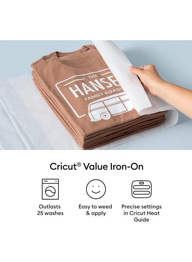 Cricut Cricut® Value Iron-On, Black (12 in x 20 ft)- HTV Heat Transfer Vinyl - Image 3