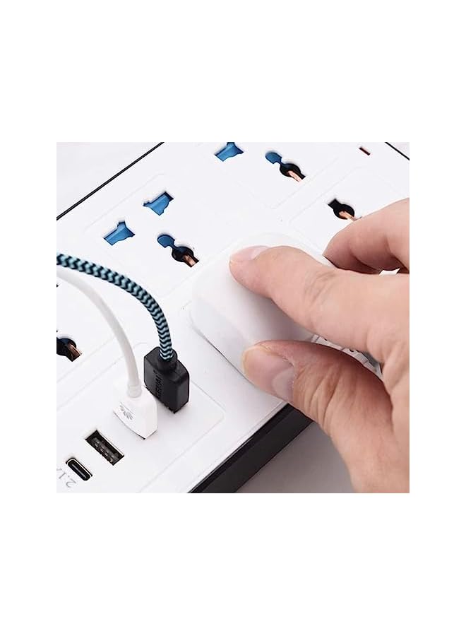 PROMASS Universal Electrical Multi Extension Socket UK Plug Usb C Cable Electric Cord Strips 6 Outlets 3 Pin Socket 3 USB Ports and 1 Type C Port for Home, Kitchen, and Office - Black - Image 3