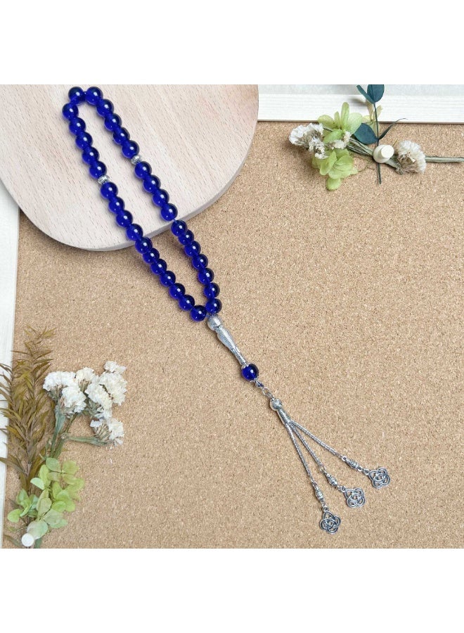 NIBEMINENT 33 Muslim Prayer Beads Blue/10mm