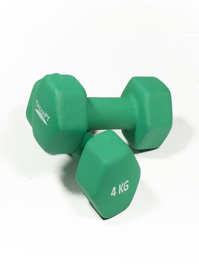 Therapy Fitness Neoprene Dumbbells - 4kg (Pair)  - Image 2