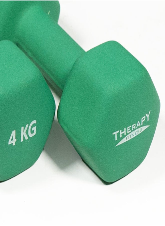 Therapy Fitness Neoprene Dumbbells - 4kg (Pair)  - Image 4