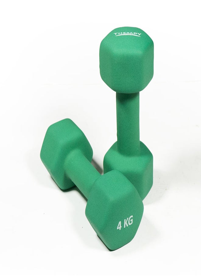 Therapy Fitness Neoprene Dumbbells - 4kg (Pair)  - Image 3