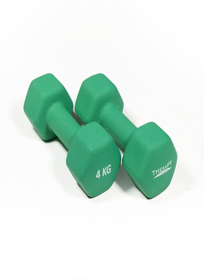 Therapy Fitness Neoprene Dumbbells - 4kg (Pair)  - Image 1
