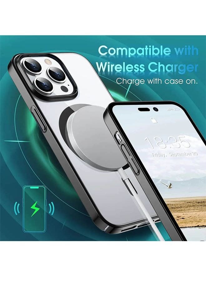 Rock Pow - iPhone 14 Pro Max Case Compatible with MagSafe Case Matte Magnetic Case Cover for iPhone 14 Pro Max 6.7" Drop Tested Shockproof Phone Case Anti-Scratch Oil&Fingerprint Resistant - Image 1