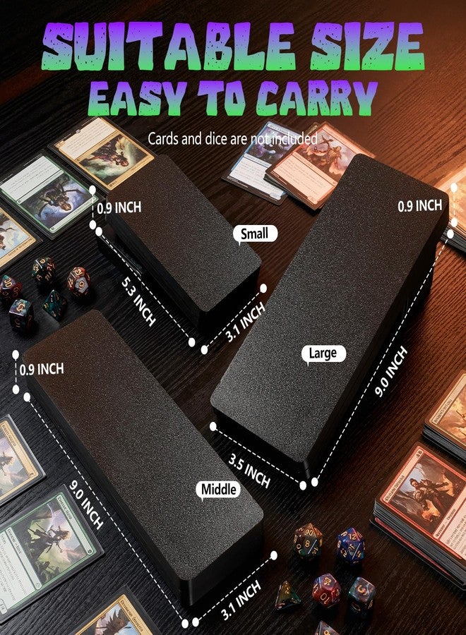 Ravonixis Flat Dice Box MTG Counter Storage for 16mm Dice – Fits 48 Standard Dice – Magnetic Storage Case for RPG, MTG, DND, Tabletop Games (Black, Medium) - Image 2