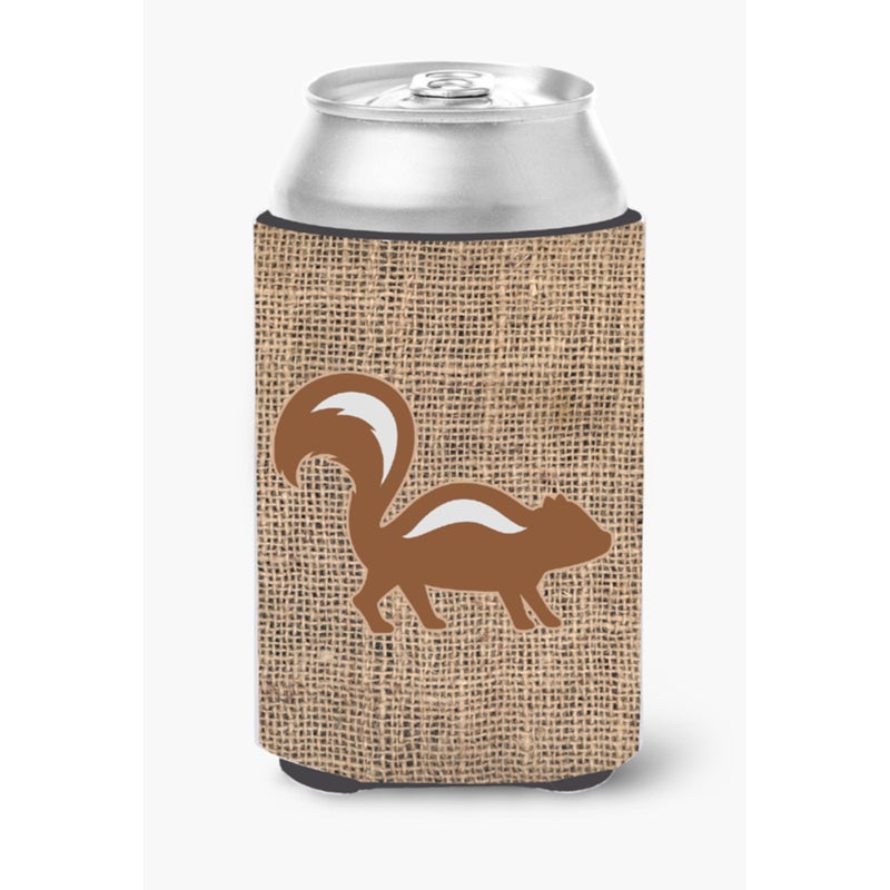 Caroline's Treasures Skunk Burlap and Brown Can or Bottle Beverage Insulator Hugger 