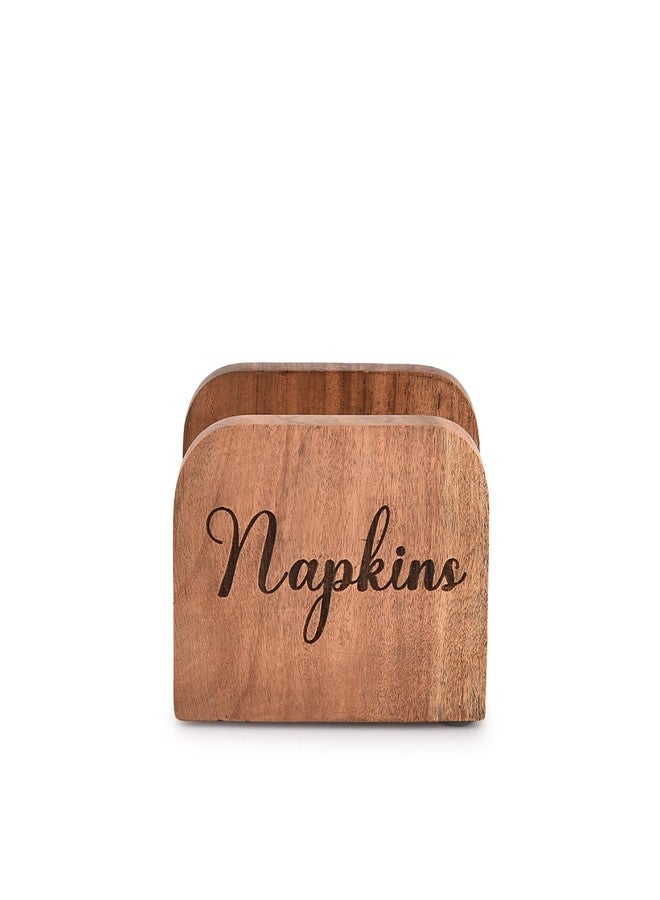NIRMAN Acacia Wood Napkin Holders For Kitchen Upright Paper Napkin Storage Dispenser Napkin Holder for Kitchen, Dining Room Table Décor (5.5" x 2.75" x 4") - Image 4