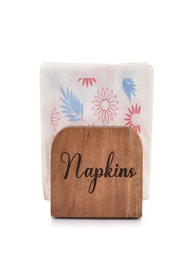 NIRMAN Acacia Wood Napkin Holders For Kitchen Upright Paper Napkin Storage Dispenser Napkin Holder for Kitchen, Dining Room Table Décor (5.5" x 2.75" x 4") - Image 2