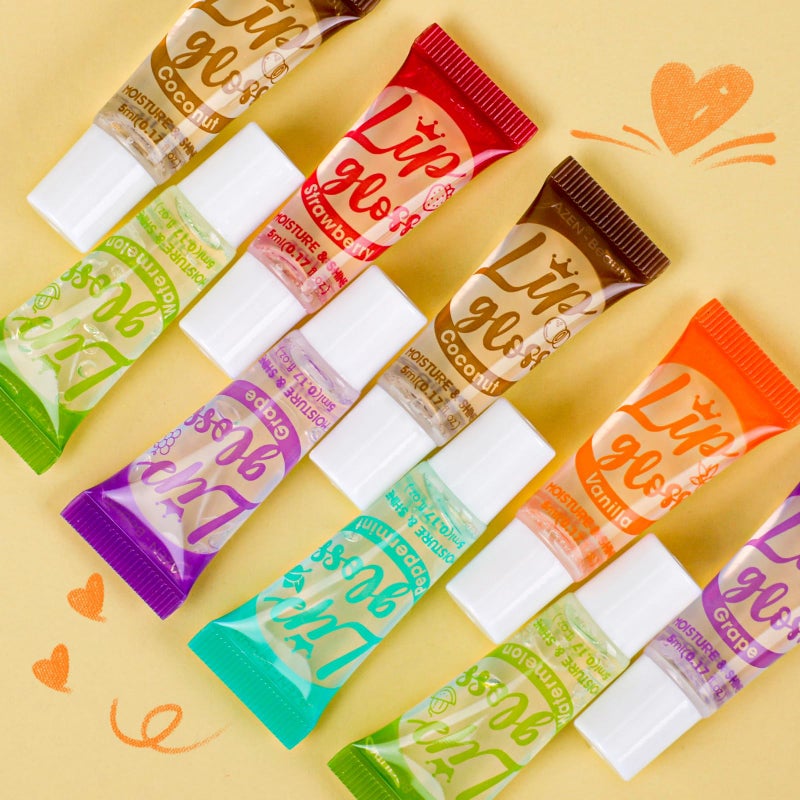 AZEN 24 Pack Lip Gloss Set, Clear Lip Gloss Bulk, Lip Oil for Dry Cracked Lips Moisturizing Hydrating Nourishing with Vitamin E, Valentines Gifts Easter Basket Stuffers - Image 2