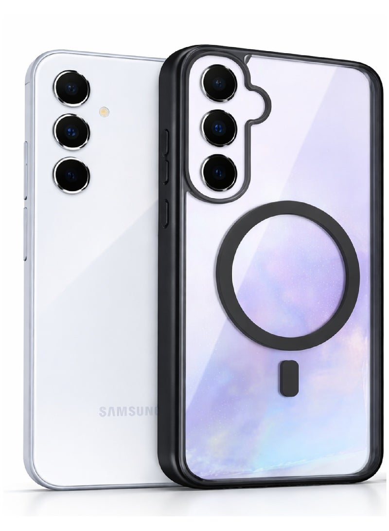 MOBM Samsung Galaxy A55 Magnetic Clear Case with Black Ring with Privacy Screen Protector and Tempered Glass Pack of 3 - Image 5