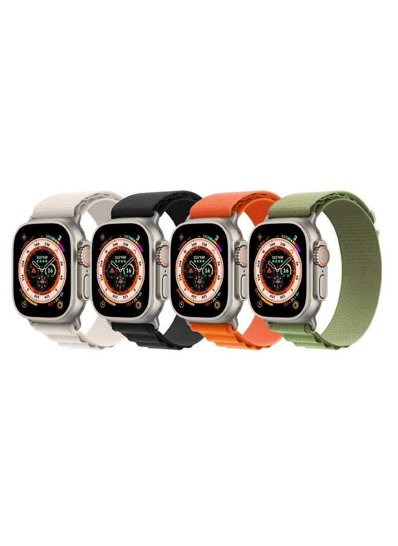 CATANES - 4Pack Alpine Loop Band 49mm 45mm 44mm for Apple Watch Series Ultra/8/SE/7/6/5/4/3/2/1 Nylon Woven Textile Loop Sport Strap Wristband - Image 1