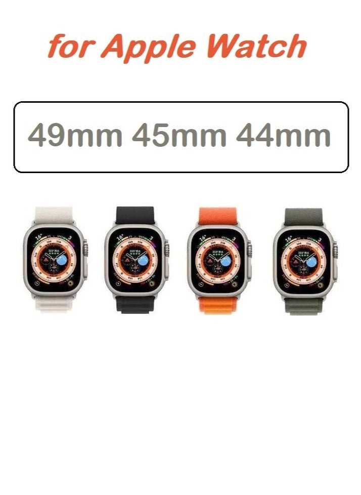 CATANES - 4Pack Alpine Loop Band 49mm 45mm 44mm for Apple Watch Series Ultra/8/SE/7/6/5/4/3/2/1 Nylon Woven Textile Loop Sport Strap Wristband - Image 1