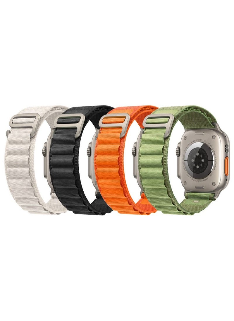 CATANES - 4Pack Alpine Loop Band 49mm 45mm 44mm for Apple Watch Series Ultra/8/SE/7/6/5/4/3/2/1 Nylon Woven Textile Loop Sport Strap Wristband - Image 1