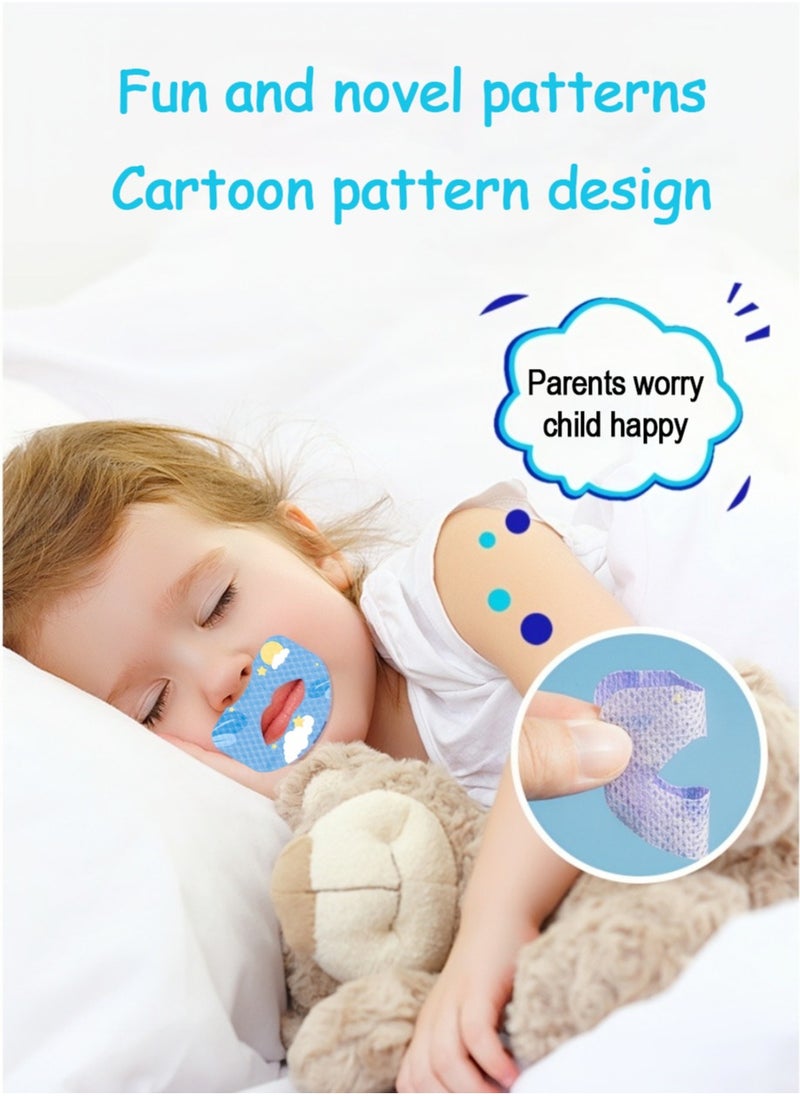 Fawnmum 30PCS Hypoallergenic Kids Anti-Snoring Patches - Natural & Chemical-Free Snore Relief for Family Use, Safe & Gentle Nasal Strips (Blue) - Perfect for Peaceful Sleep  - Image 5