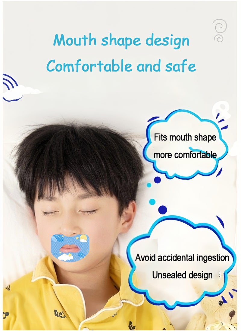 Fawnmum 30PCS Hypoallergenic Kids Anti-Snoring Patches - Natural & Chemical-Free Snore Relief for Family Use, Safe & Gentle Nasal Strips (Blue) - Perfect for Peaceful Sleep  - Image 4