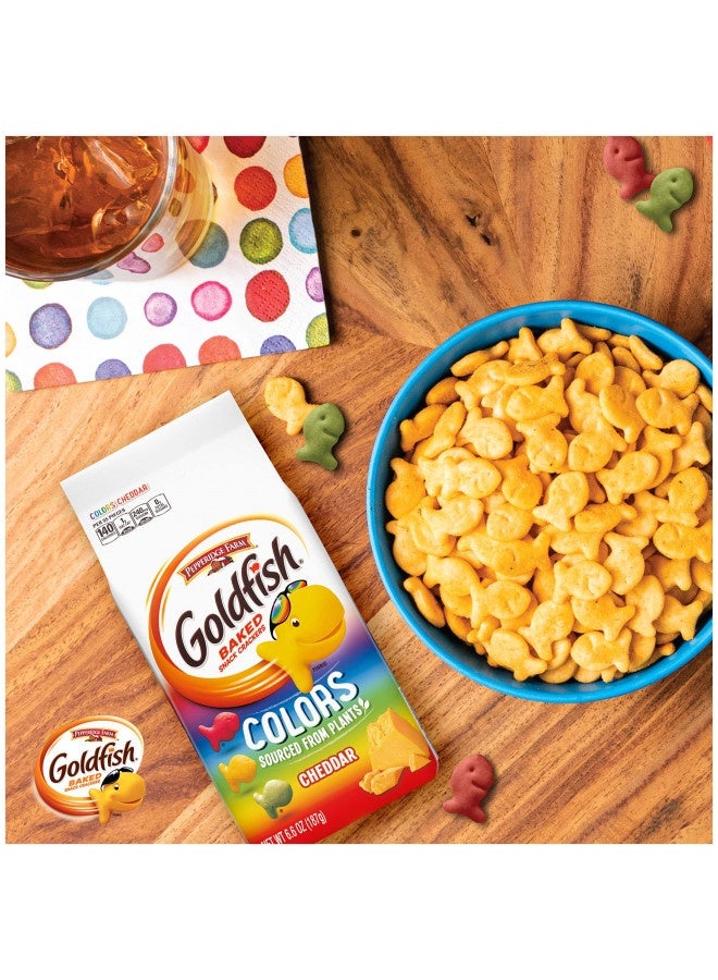 Goldfish Goldfish Colors Cheddar Cheese Crackers, Baked Snack Crackers, 6.6 Oz Bag (Pack Of 6)  - Image 5