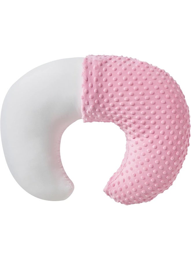 Aullar Nursing Pillow and Positioner with Cover for Breastfeeding and Bottle Feeding, Propping Baby, Tummy Time, Baby Sitting Support, Awake-Time Support (Candy Pink, 22" x 17.7" x 5.9") - Image 1