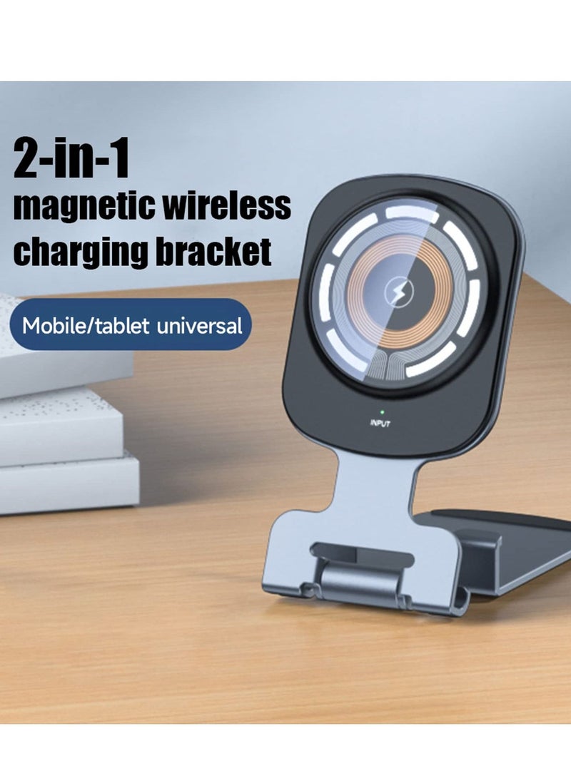 KASTWAVE Foldable Magnetic Wireless Charger Stand, Multifunction Wireless Charger Compatible with All Qi Standard Devices for Iphone1413pro Maxxrxs Plus, Galaxy S22s21s9s9+ - Image 4