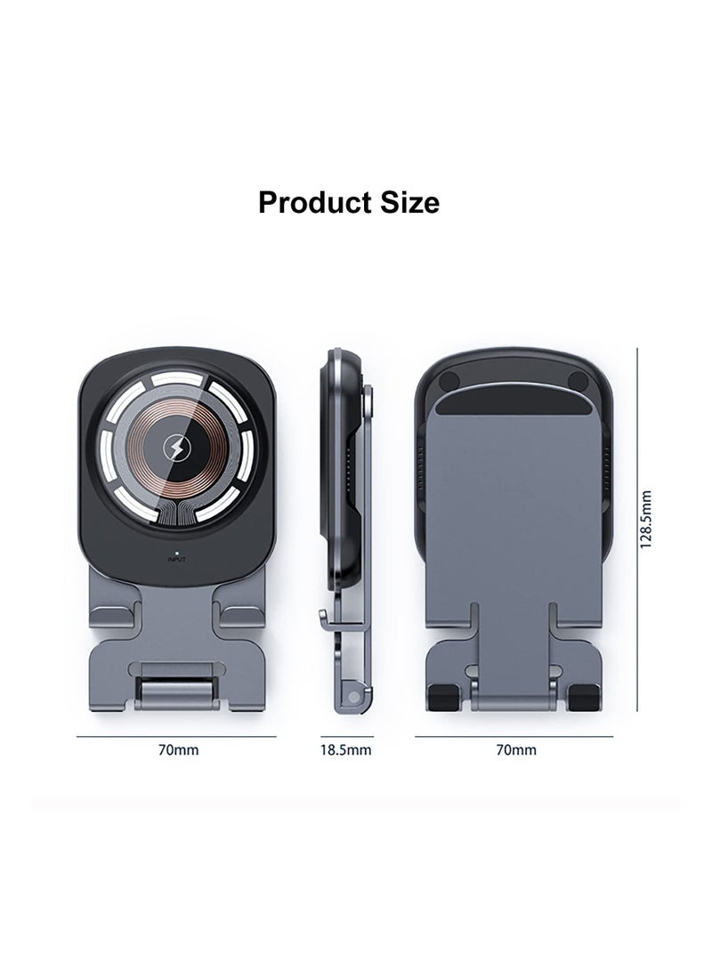 KASTWAVE Foldable Magnetic Wireless Charger Stand, Multifunction Wireless Charger Compatible with All Qi Standard Devices for Iphone1413pro Maxxrxs Plus, Galaxy S22s21s9s9+ - Image 2