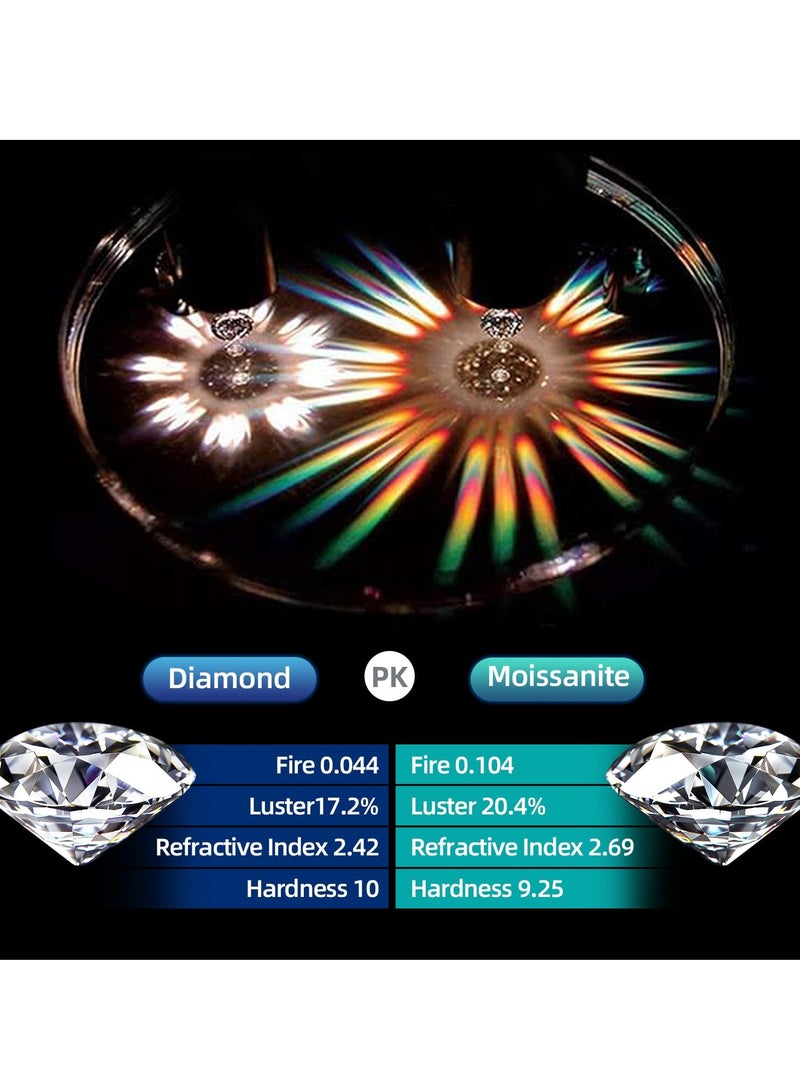 Moissanite tennis bracelet, 2CT 8mm lab-created moissanite diamond, 925 silver plated with 18K white gold, adjustable women's silver bracelet, stylish, jewelry gift. - Image 5