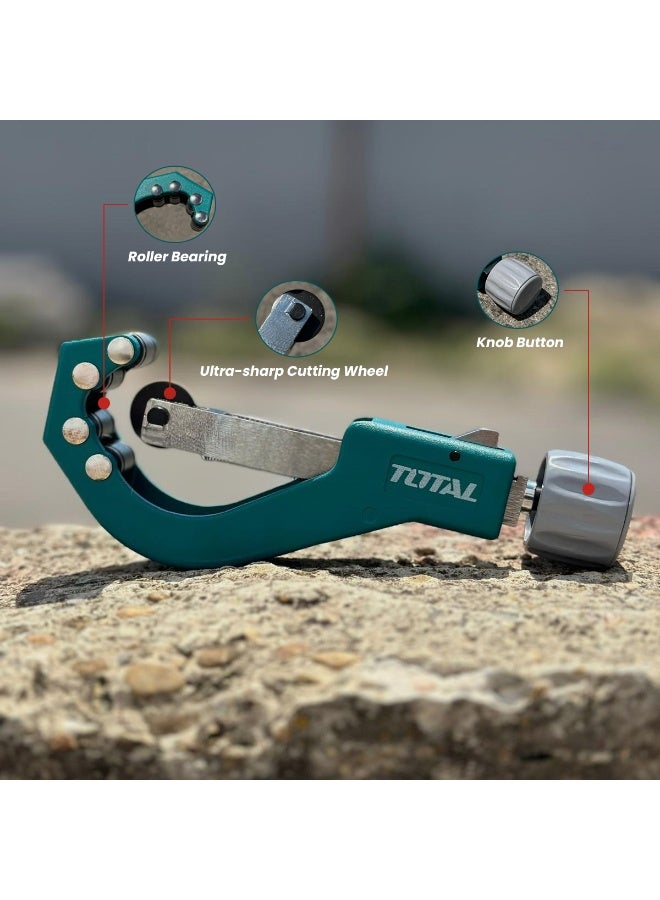توتال قاطع أنابيب توتال 14-63 مم، قاطع أنابيب صناعي - أداة قطع شديدة التحمل للنحاس والألومنيوم والبولي فينيل كلوريد (PVC) مع فتح تلقائي، محامل أسطوانية وعجلة قطع حادة - موديل THT531463 - Image 3
