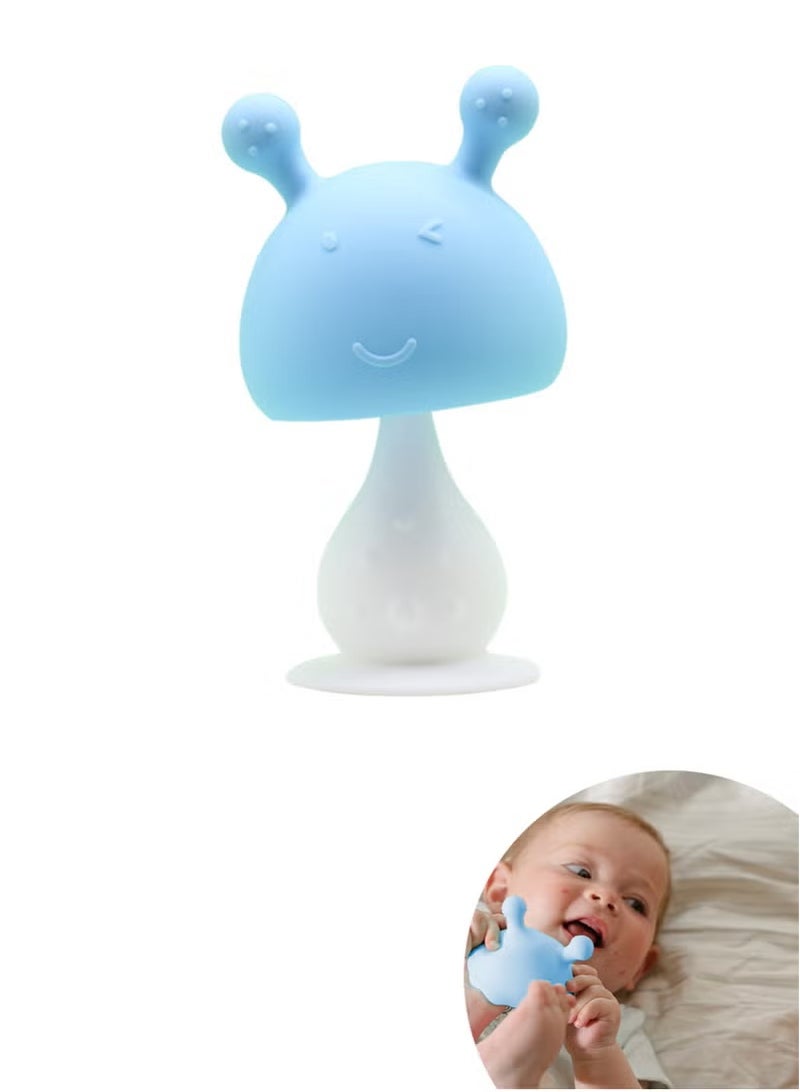 Super Soft Silicone Teether with Suction Base - Visually Stimulating and Easy to Grasp Toy for Baby Teething Relief - 3+ Months  - Image 1