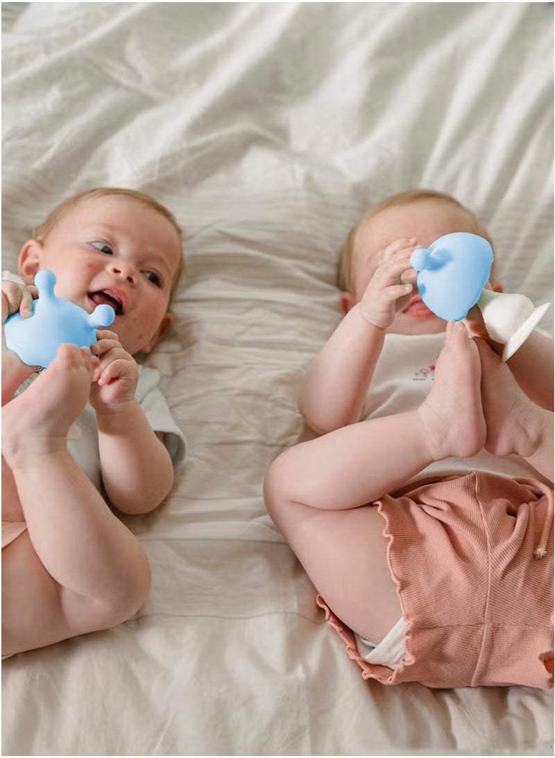 Super Soft Silicone Teether with Suction Base - Visually Stimulating and Easy to Grasp Toy for Baby Teething Relief - 3+ Months  - Image 5