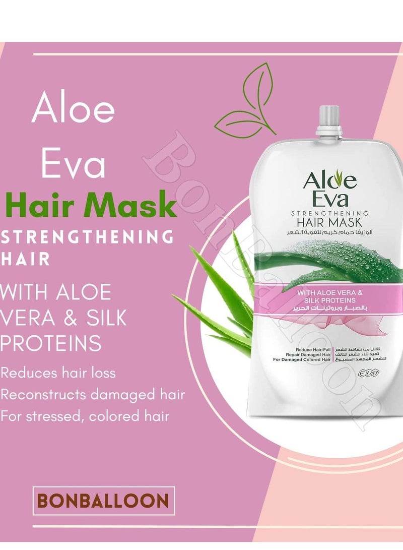 Eva Aloe Eva Hair Mask Pouch with Aloe Vera & Silk Proteins 250 gm - Image 2