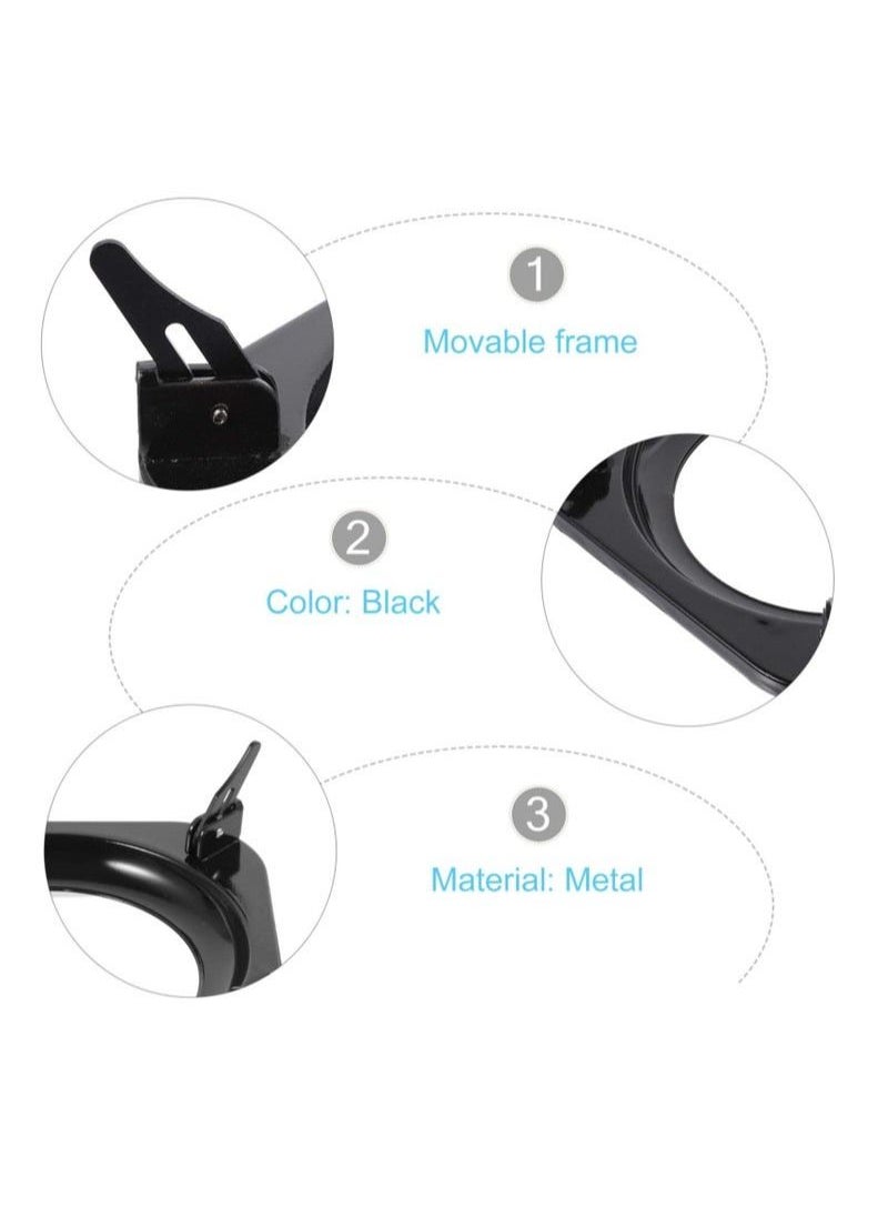 Generic - Steel Wok Rack Ring Cast Iron Stove Trivets Cooktop Range Pan Holder Stand Milk Pot Burner Grate for Gas Hob Compatible with Most (7.5 Inch Black) - Image 1