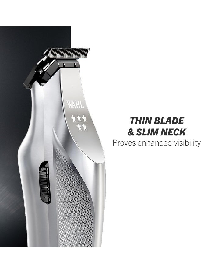 Wahl Professional 5 Star Hi-Viz Trimmer | Cord-Cordless | Metal Body | Hi-Viz T-Wide Blade | 3 Pin - GCC - Image 3
