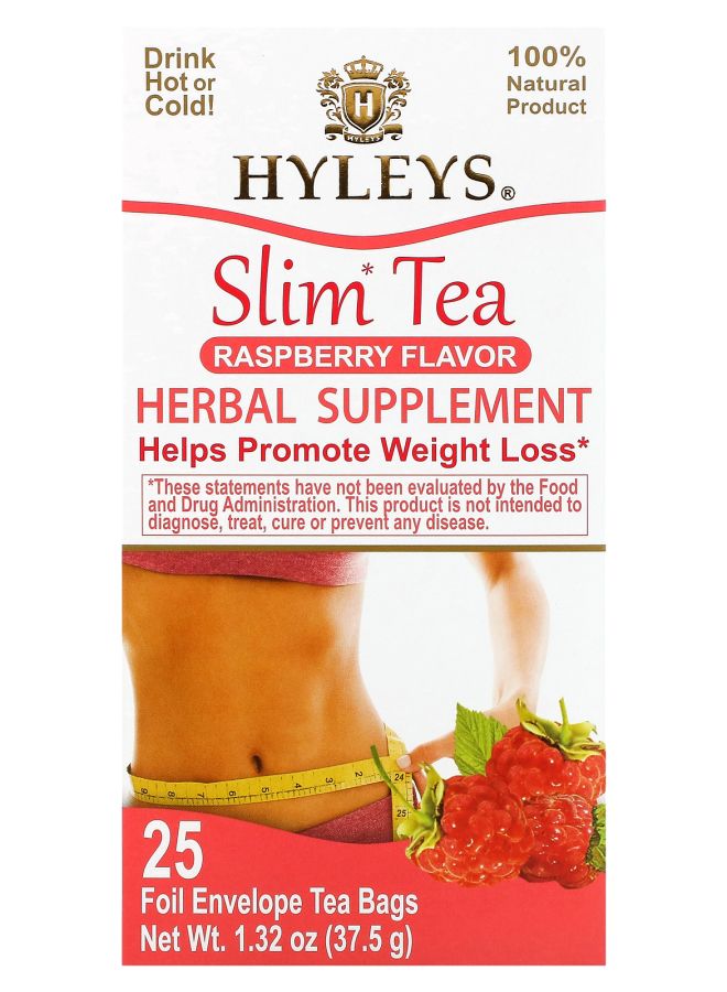 شاي سليم توت العليق 25 كيس شاي مغلف 0.05 أونصة (1.5 جرام) لكل منها