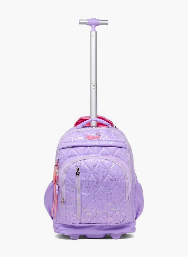 Little Missy Quilted School Trolley Bag For Girls 13+ Years With Durable Wheels - Image 3