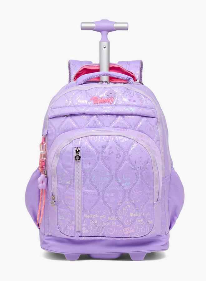 Little Missy Quilted School Trolley Bag For Girls 13+ Years With Durable Wheels - Image 1